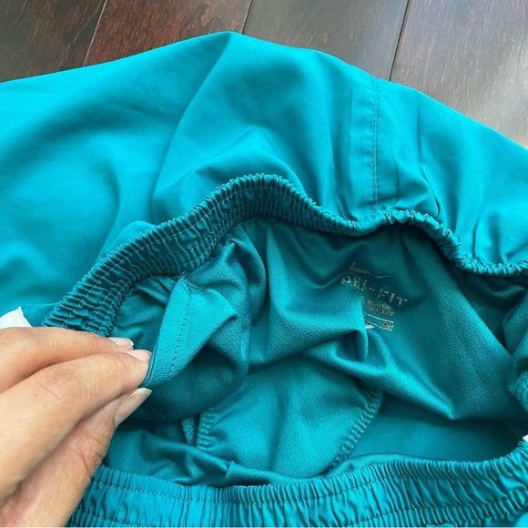 Nike Dri-Fit Women’s Running Shorts Set Of 2 Size S With Liner Blue Silver - Picture 4 of 11